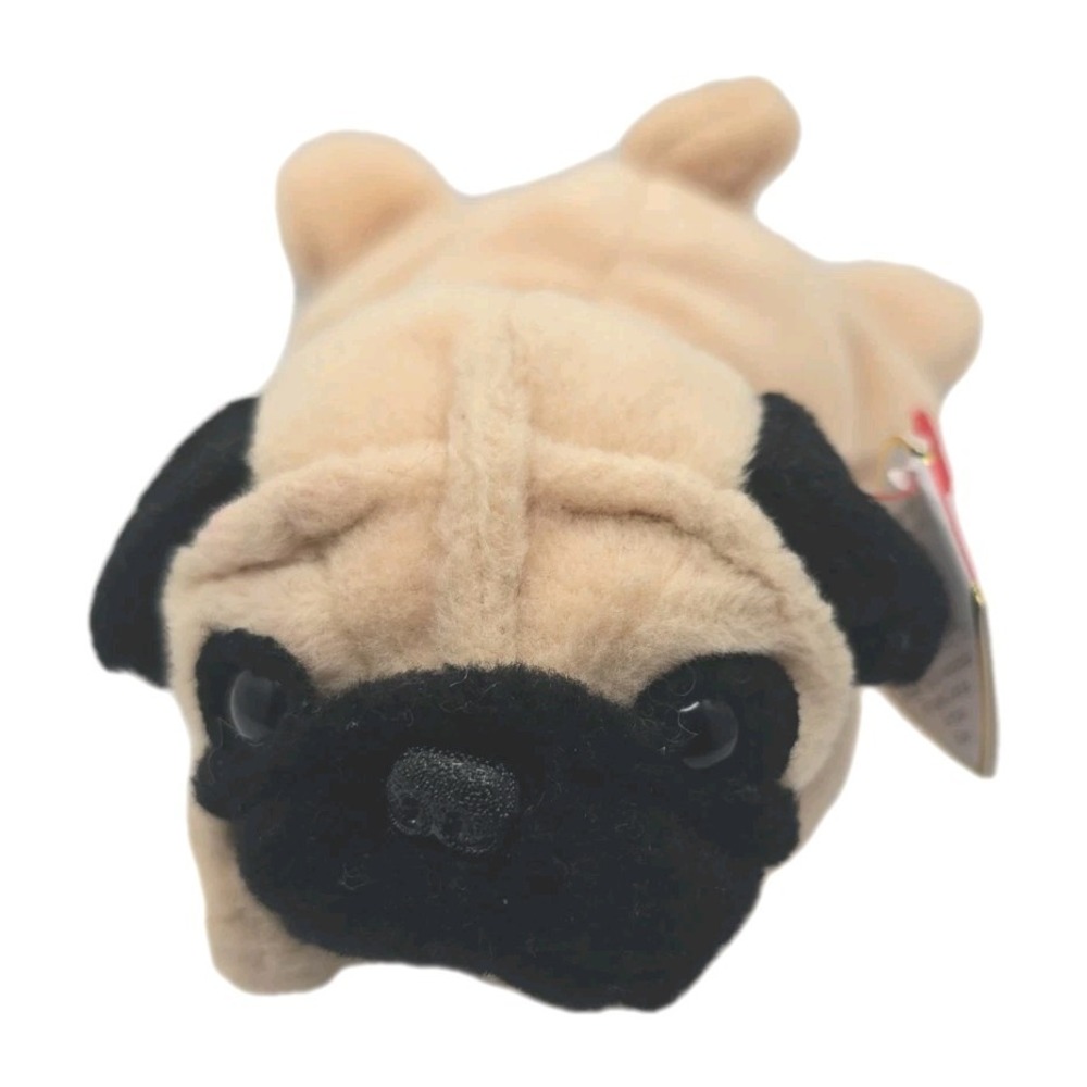 1996 Ty Beanie Baby "Pugsly" Retired Pug Dog BB15‎